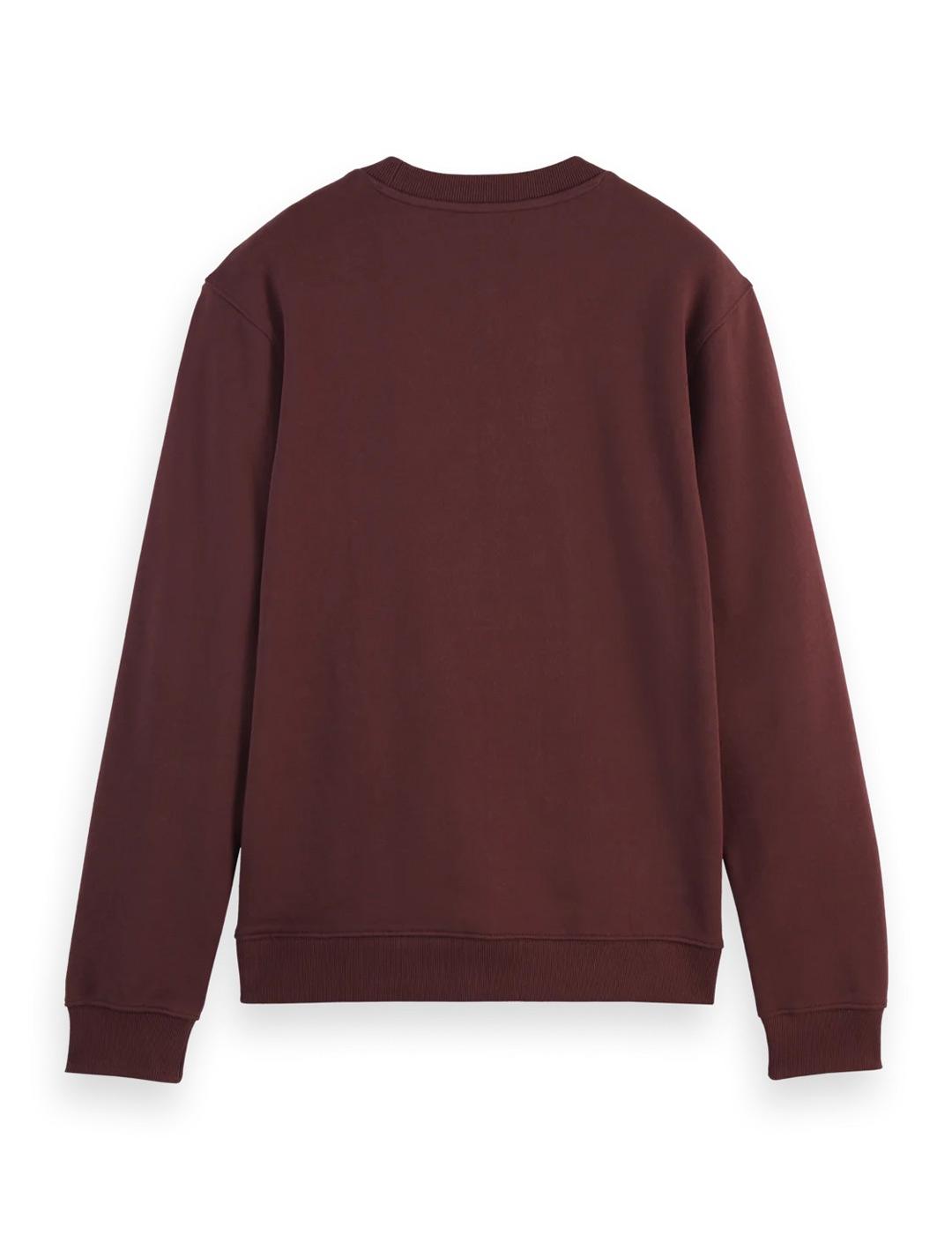 Scotch-Soda Sudadera Artwork Hombre Granate