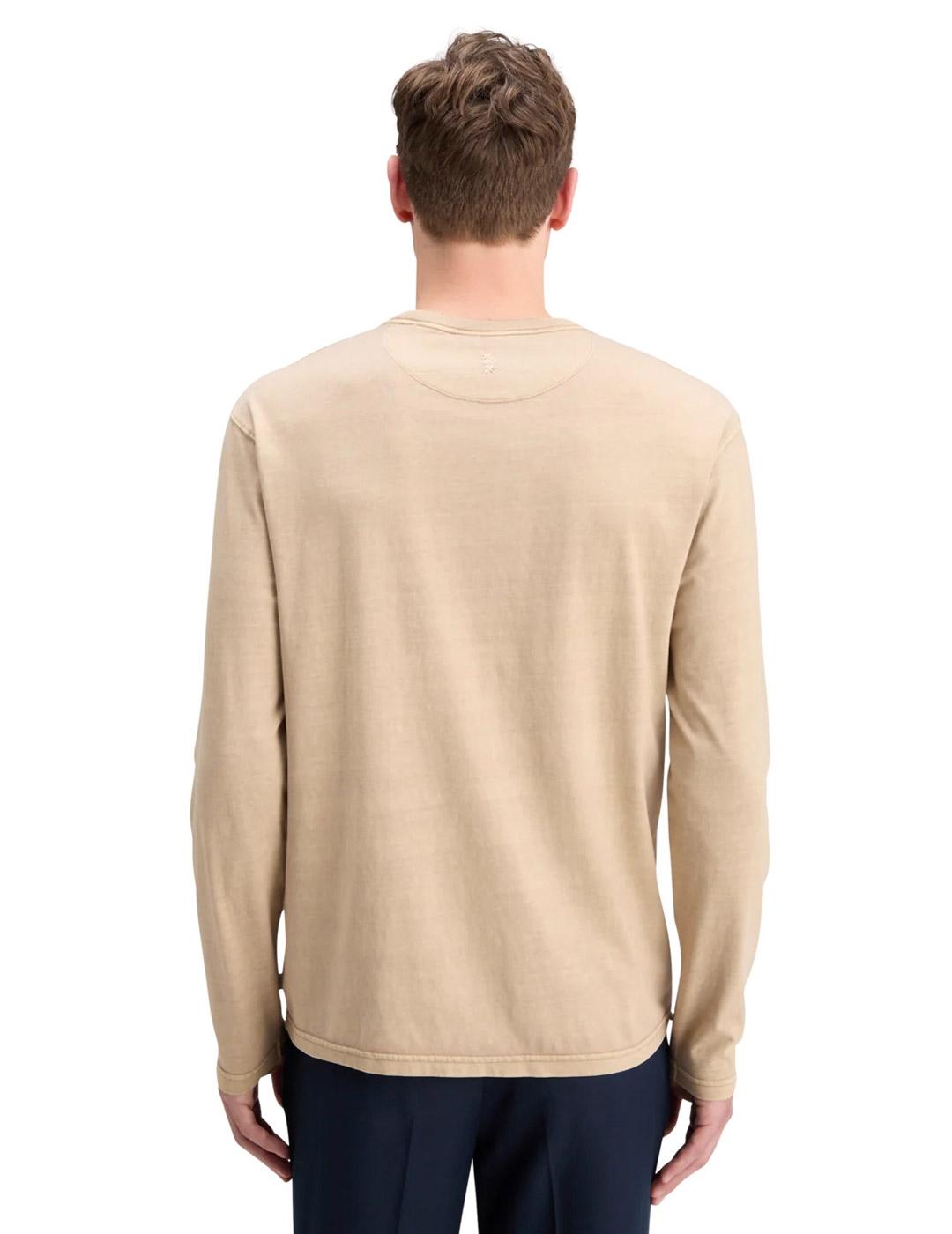 Scotch-Soda Camiseta Manga Larga Hombre Beige