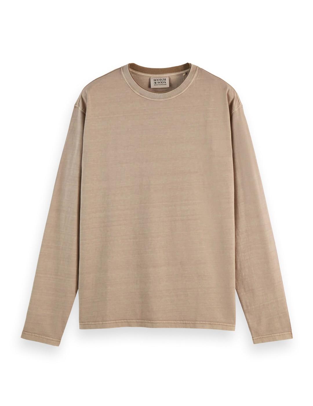 Scotch-Soda Camiseta Manga Larga Hombre Beige