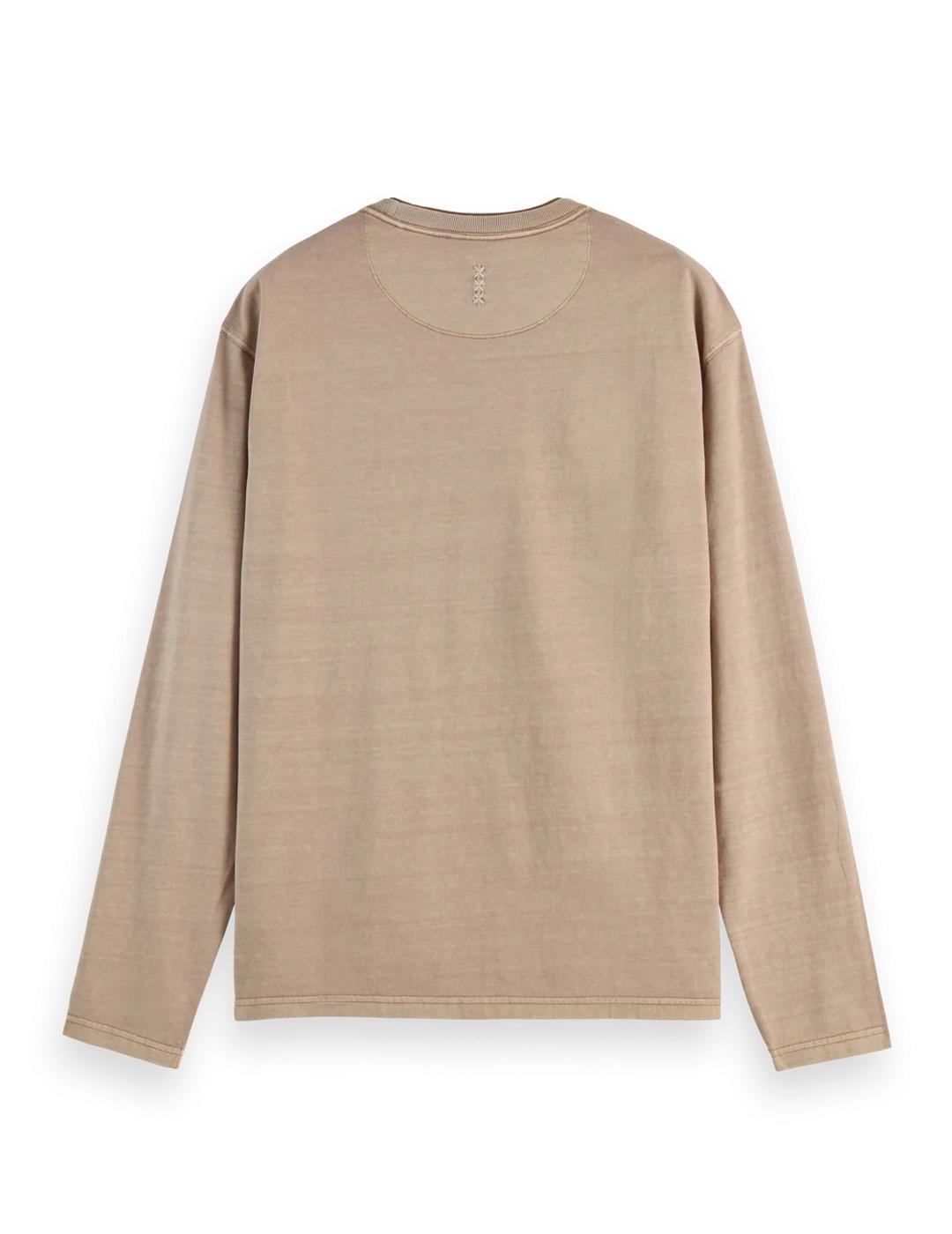 Scotch-Soda Camiseta Manga Larga Hombre Beige