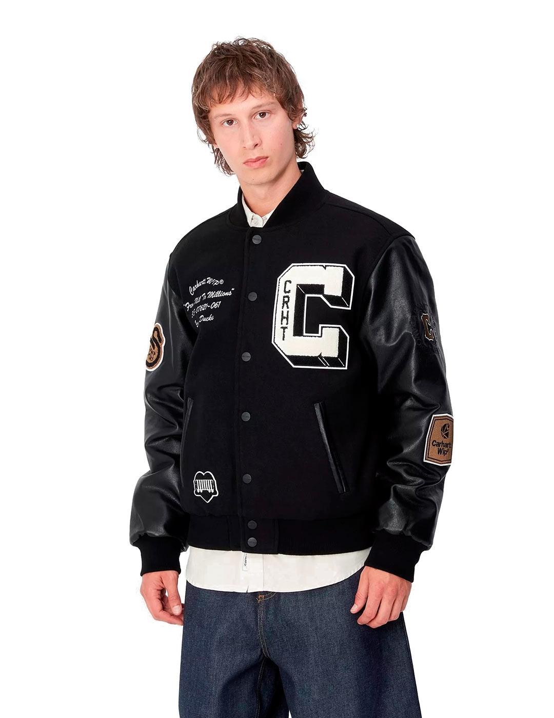 Carhartt Brown Ducks Bomber Chaqueta Hombre Negra