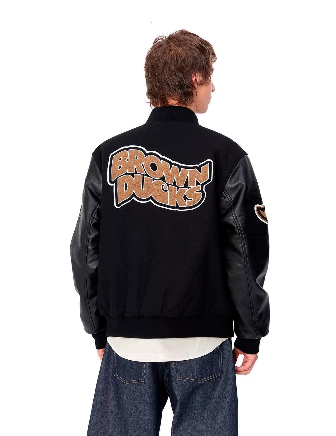 Carhartt Brown Ducks Bomber Chaqueta Hombre Negra