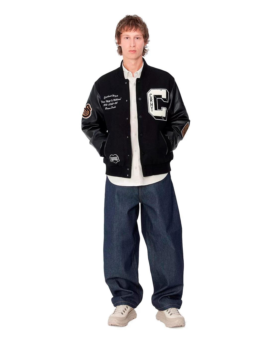 Carhartt Brown Ducks Bomber Chaqueta Hombre Negra