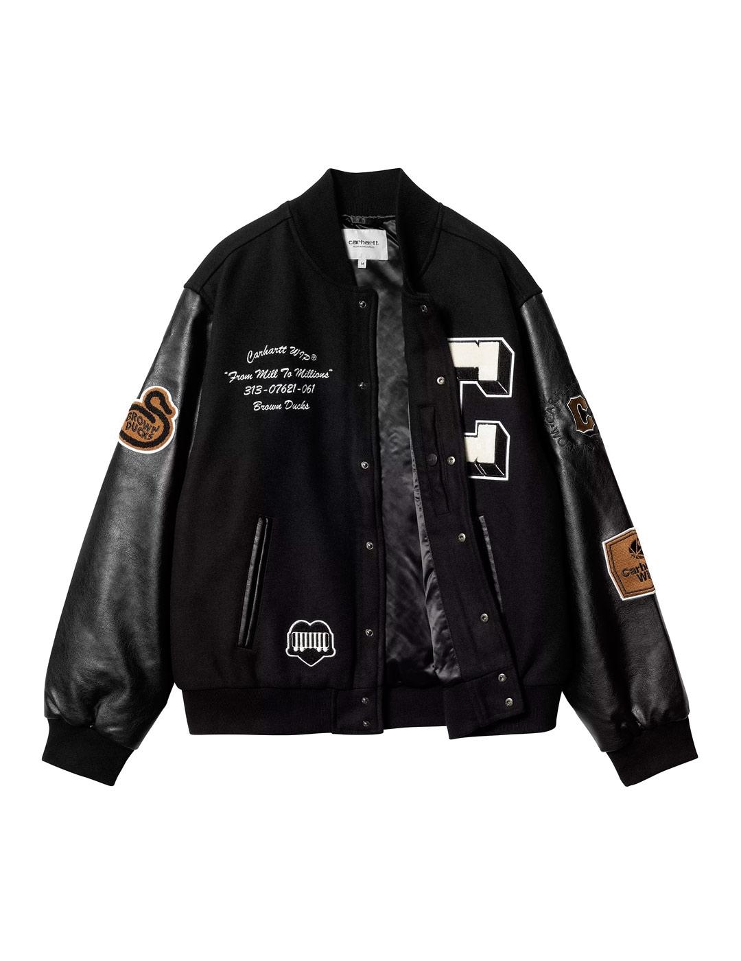 Carhartt Brown Ducks Bomber Chaqueta Hombre Negra