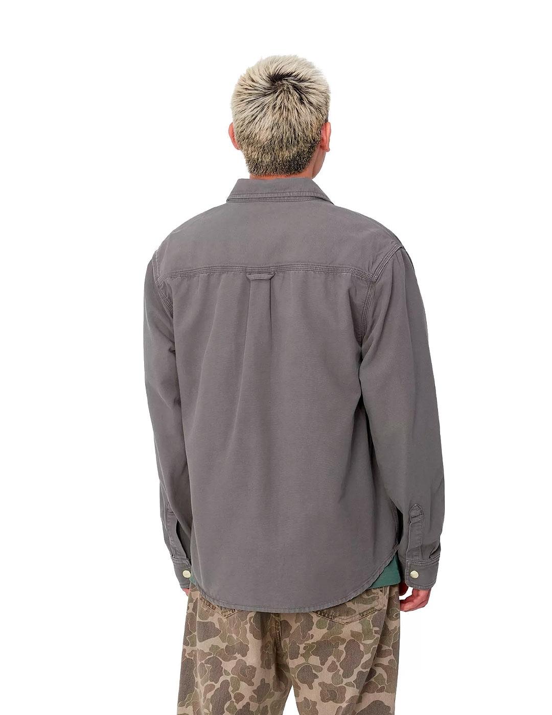 Carhartt Conro Shirt Jac Camisa Hombre Gris