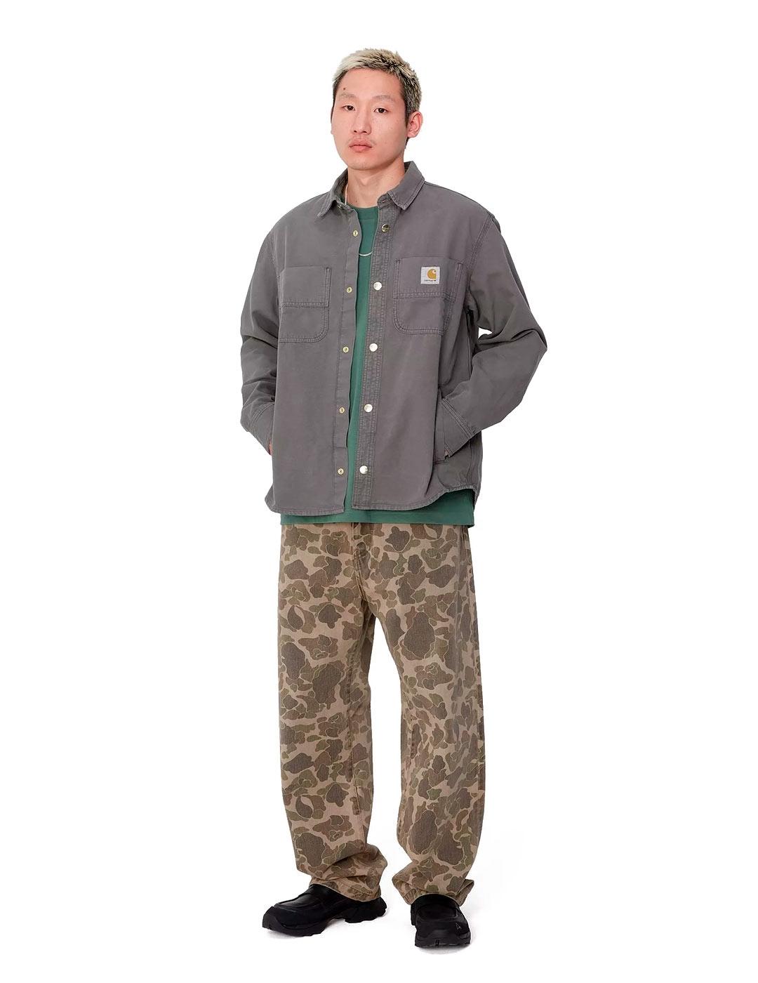 Carhartt Conro Shirt Jac Camisa Hombre Gris