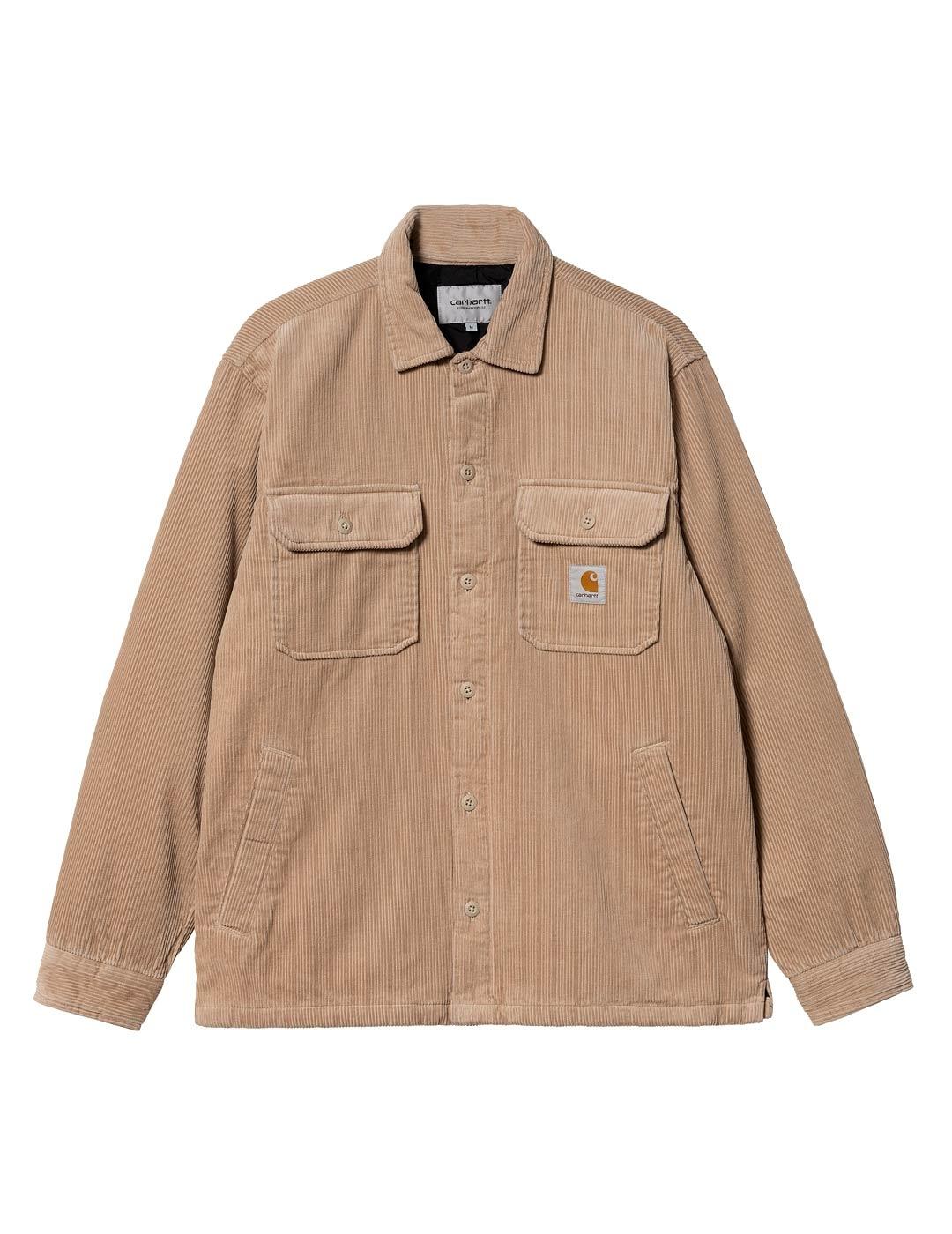 Carhartt Whitsome Shirt Sobrecamisa Pana Hombre Beige