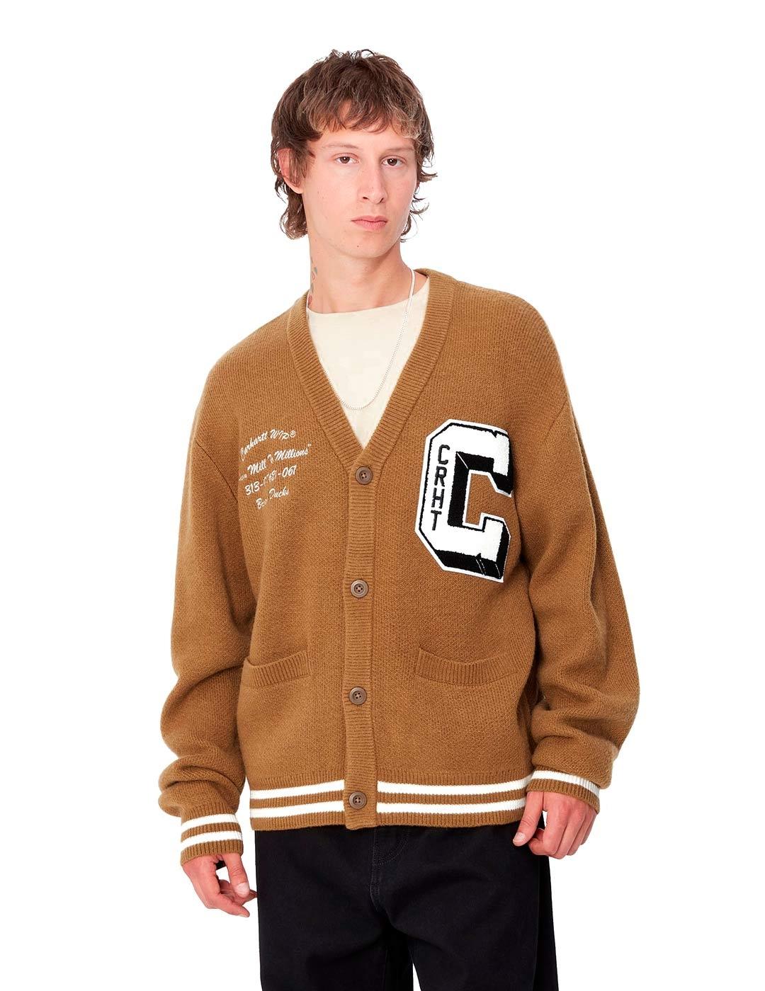 Carhartt Brown Ducks Cardigan Hombre Camel