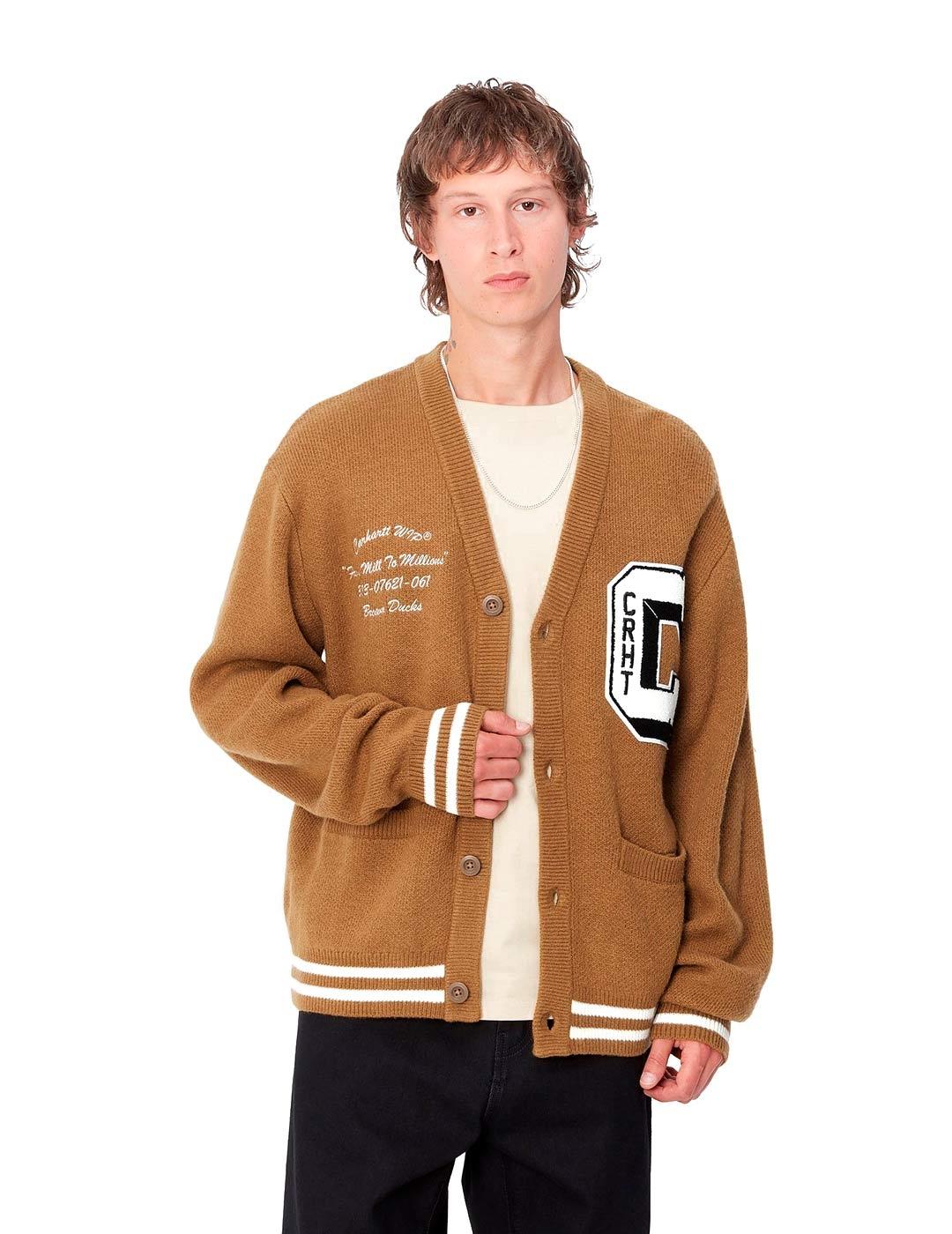 Carhartt Brown Ducks Cardigan Hombre Camel