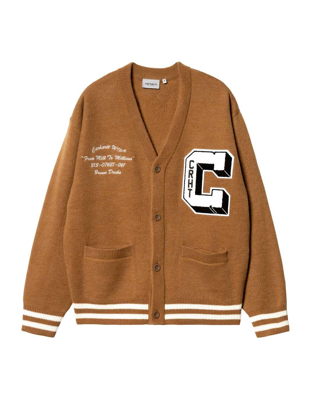 Carhartt Brown Ducks Cardigan Hombre Camel