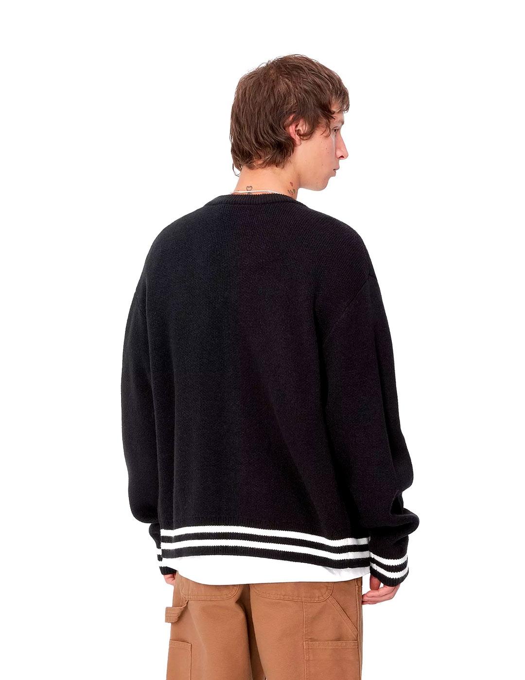 Carhartt Brown Ducks Cardigan Chaqueta Hombre Negra