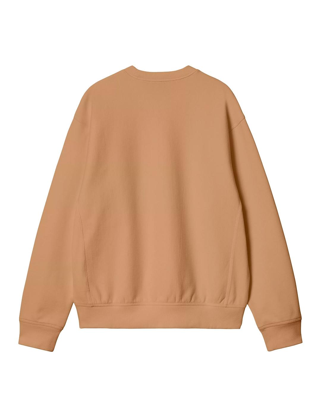 Carhartt American Script Sweat Sudadera Hombre Camel
