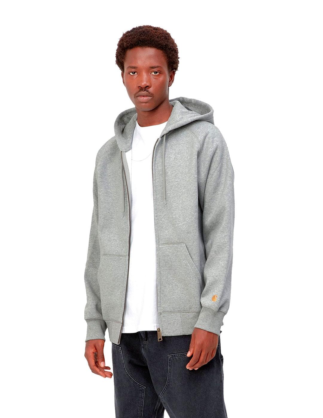Carhartt Hooded Chase Sudadera Hombre Gris