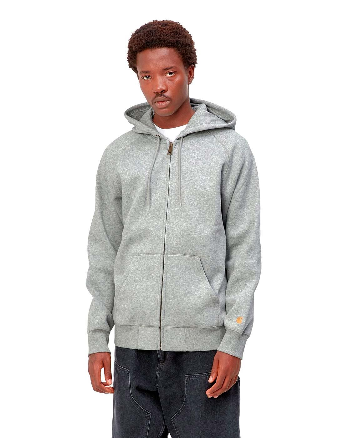 Carhartt Hooded Chase Sudadera Hombre Gris