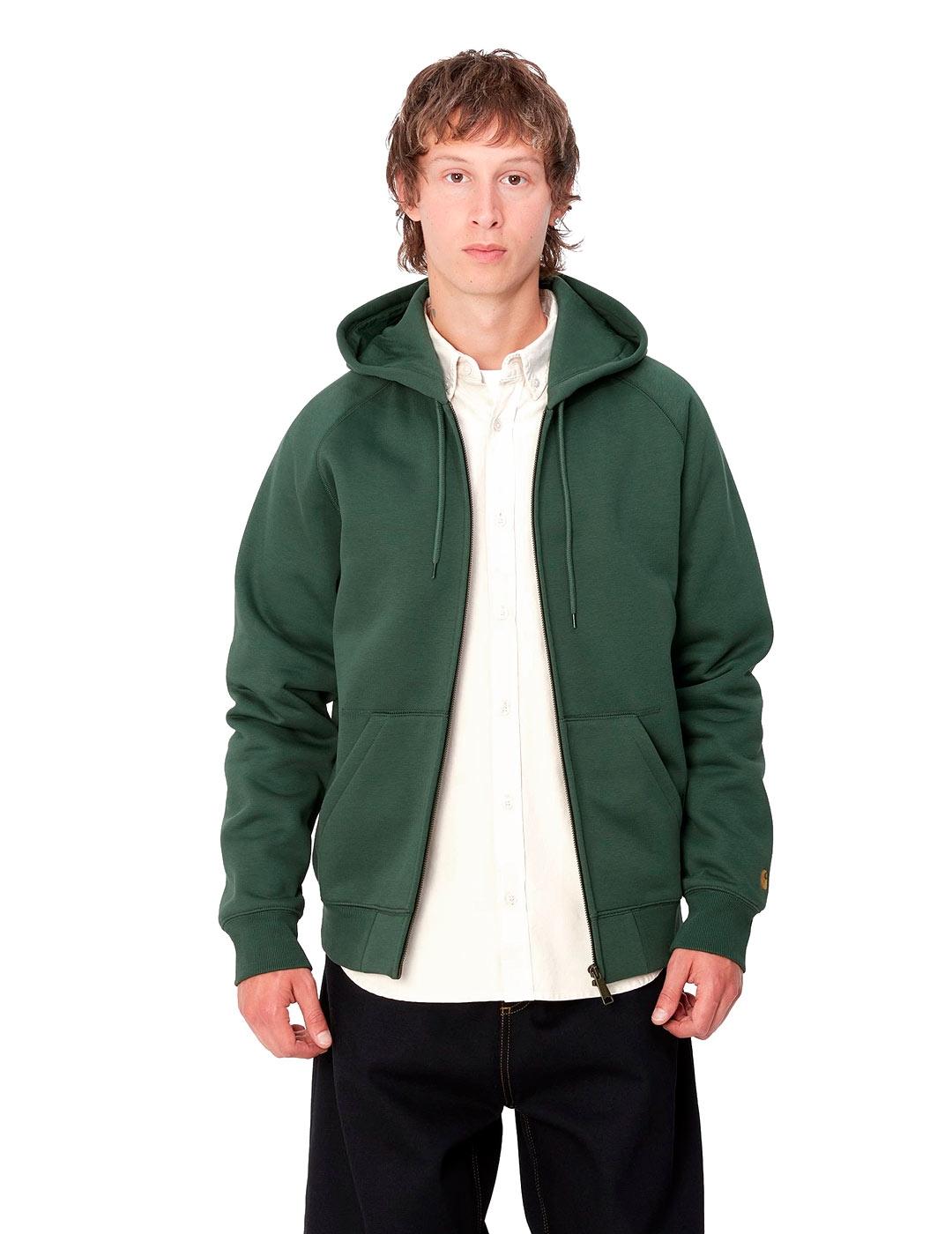 Carhartt Hooded Chase Sudadera Hombre Gris