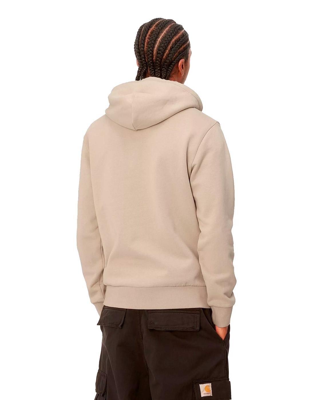 Carhartt Hooded Script Embroidery Sweat Sudadera Beige