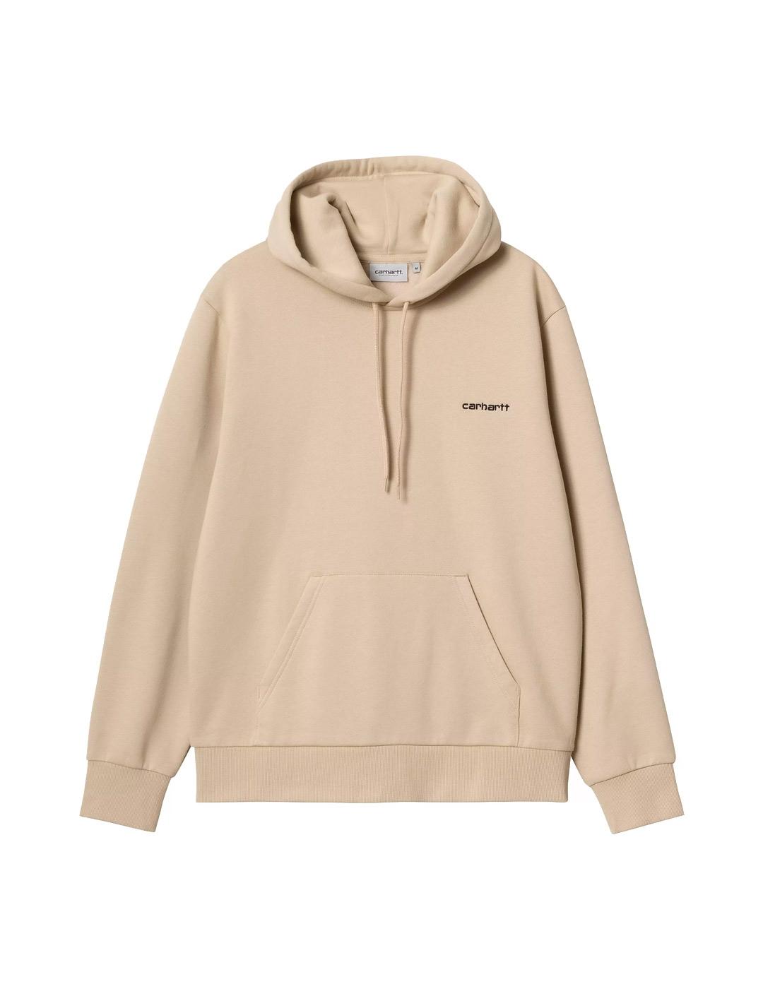 Carhartt Hooded Script Embroidery Sweat Sudadera Beige