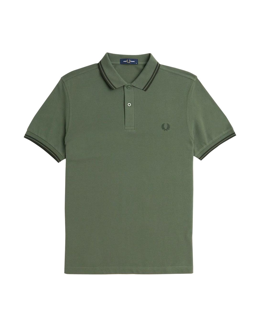 Polo Fred Perry M3600 Franjas Verde