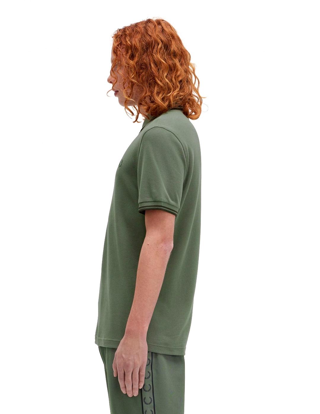 Polo Fred Perry M3600 Franjas Verde