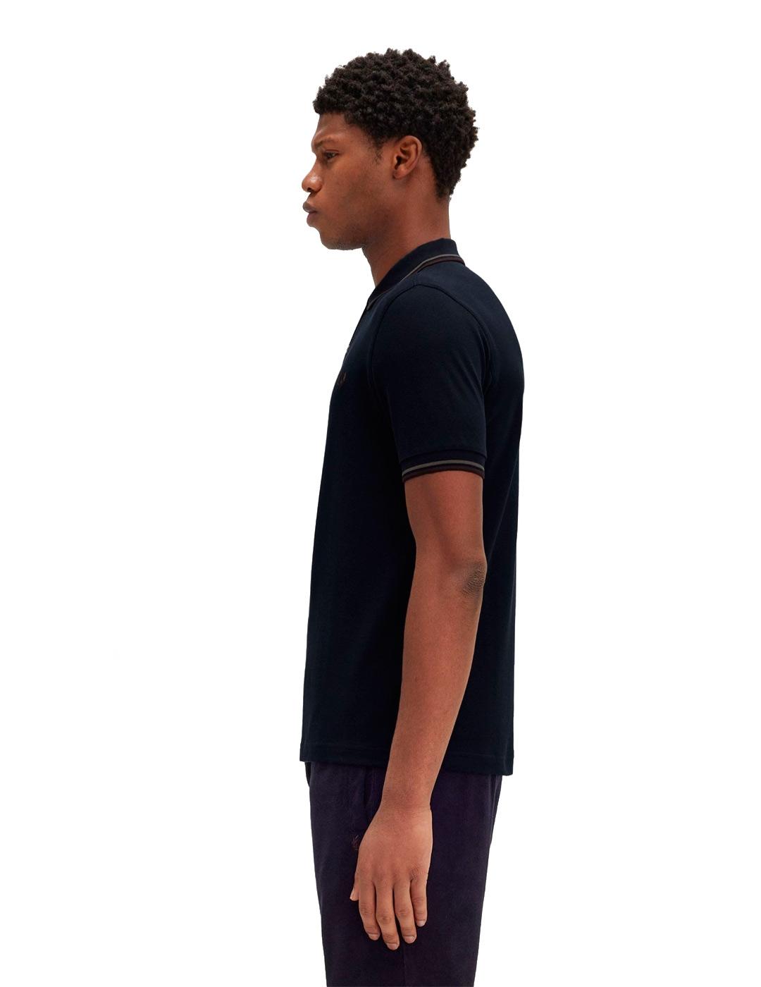 Polo Fred Perry M3600 Franjas Azul Marino