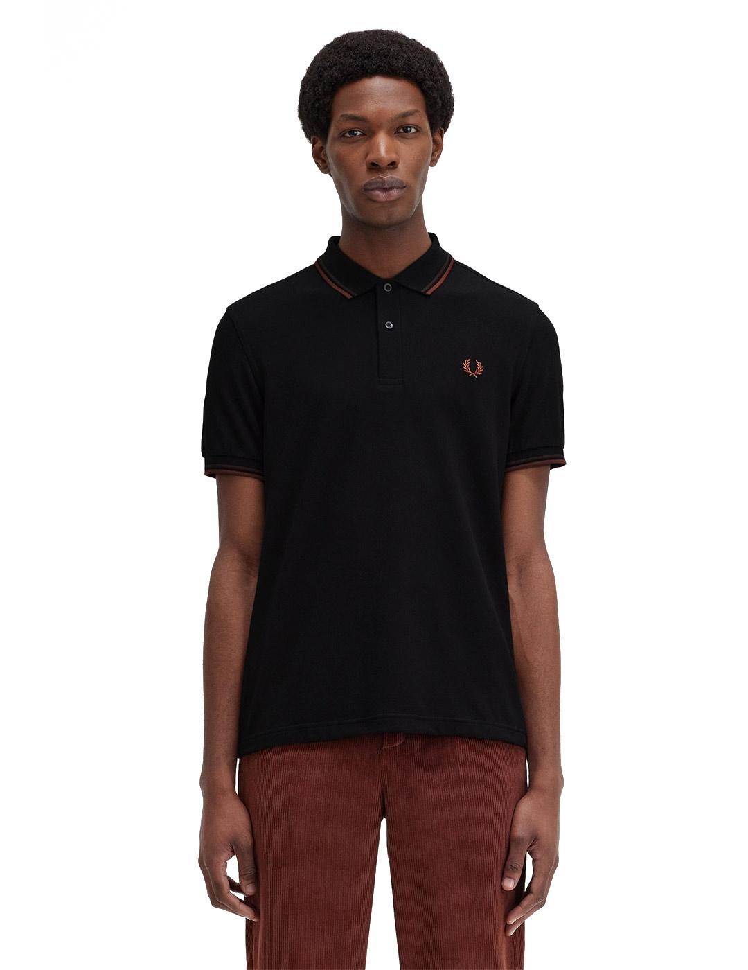 Polo Fred Perry M3600 Franjas Negro