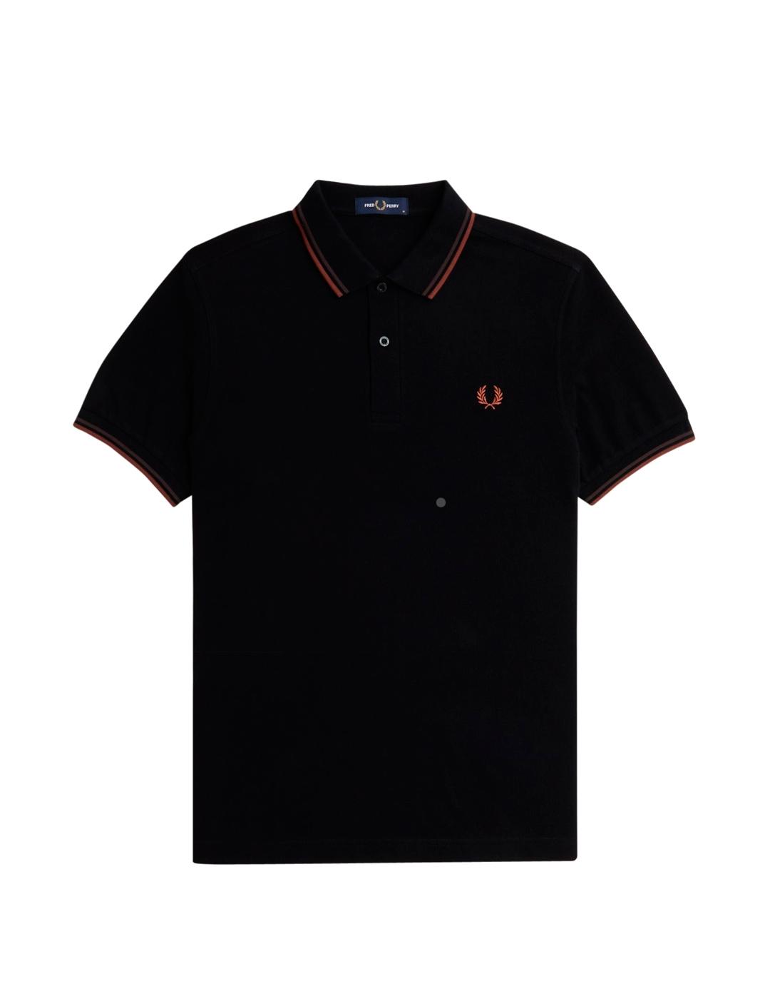 Polo Fred Perry M3600 Franjas Negro