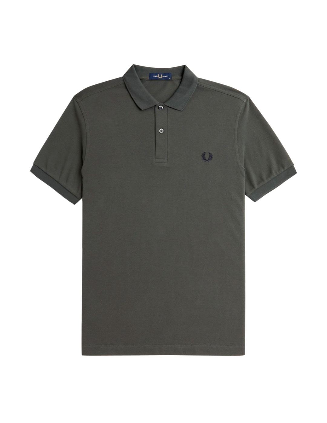 Fred Perry M6000 Polo Hombre Verde Gris