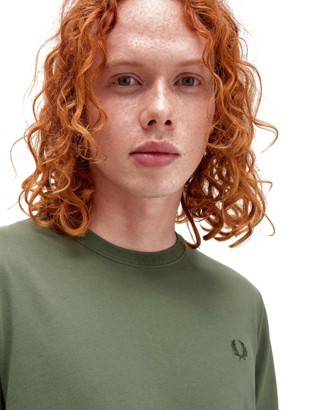 Fred Perry M1600 Camiseta Hombre Verde