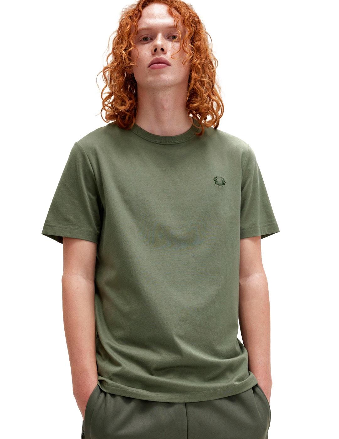 Fred Perry M1600 Camiseta Hombre Verde