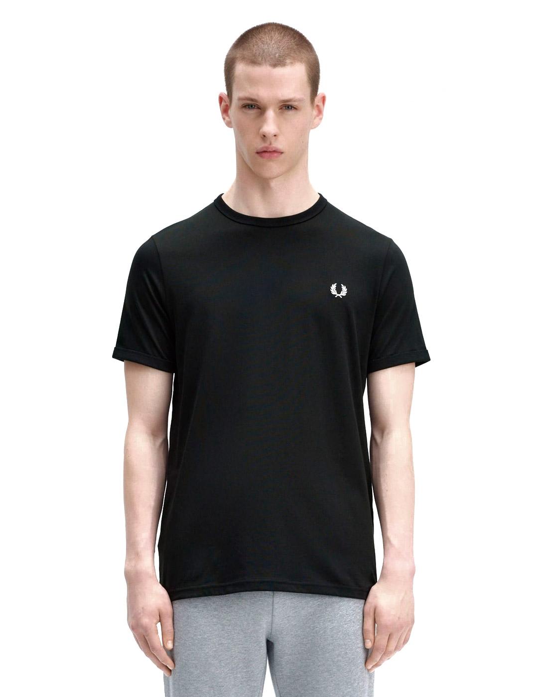 Fred Perry Ringer Camiseta Hombre Blanca
