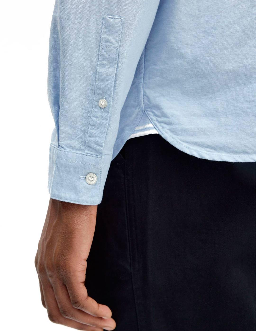 Fred Perry M5516 Camisa Hombre Oxford Azul