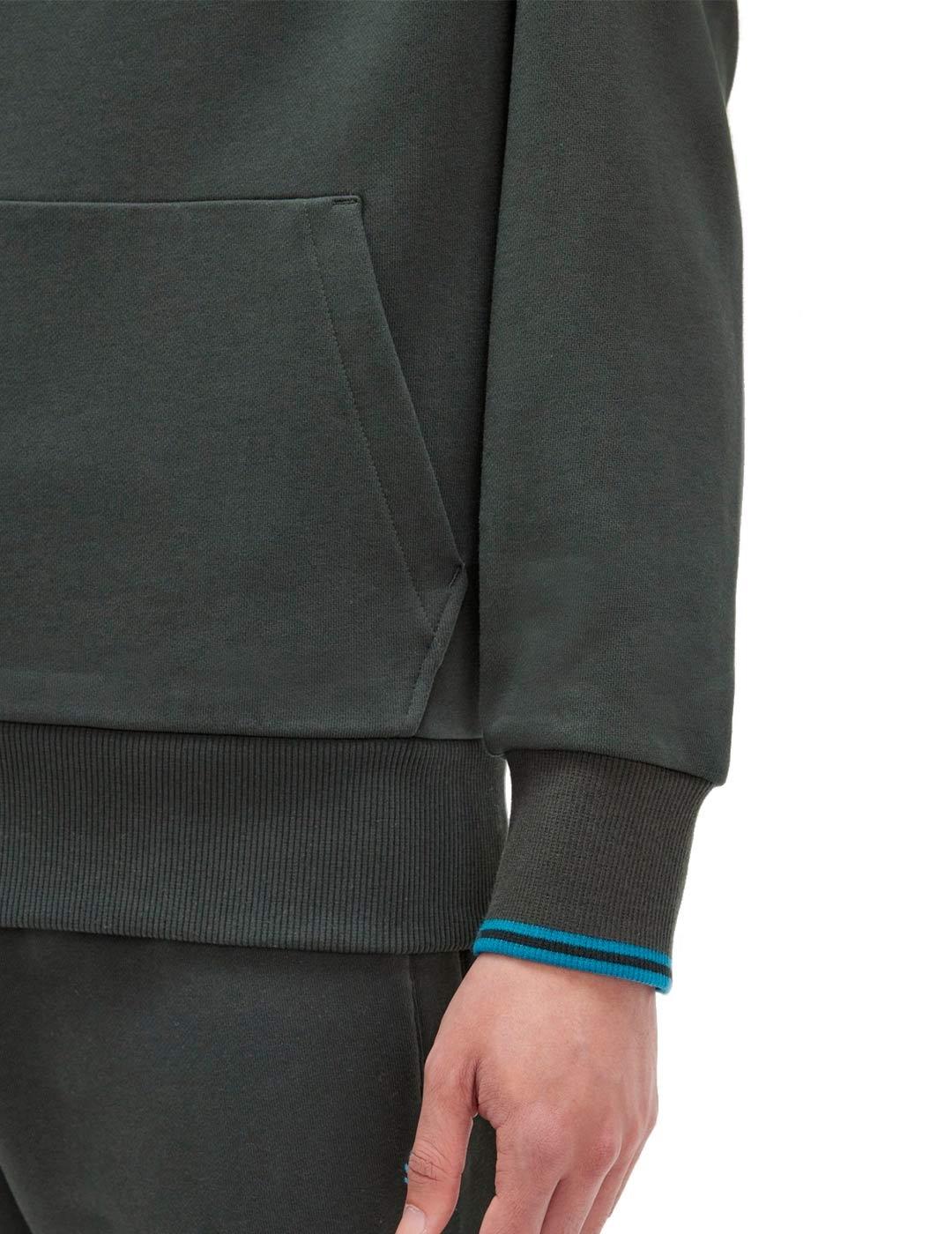 Fred Perry M2643 Sudadera Hombre Capucha Verde