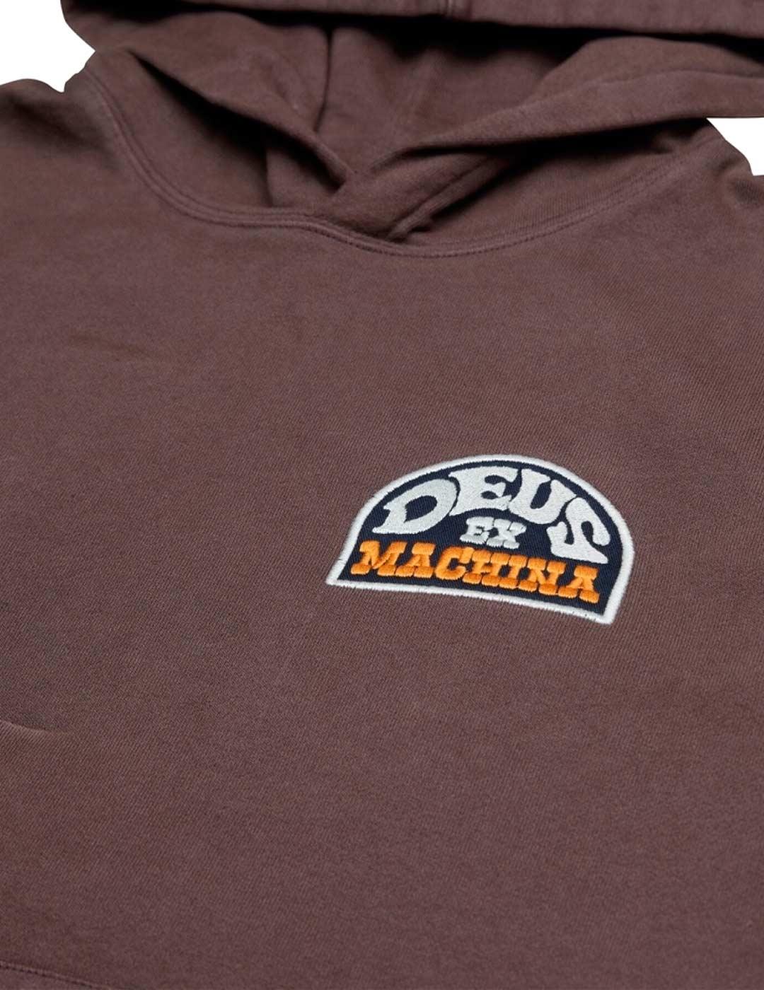 Sudadera Deus Ex Machina Riders Friend Marrón Chocolate