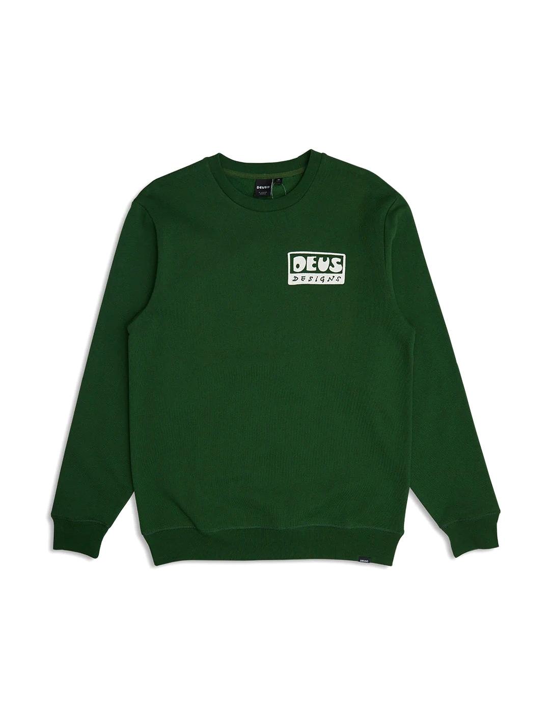 Deus Ex Machina Nice To See You Crew Sudadera Hombre Green