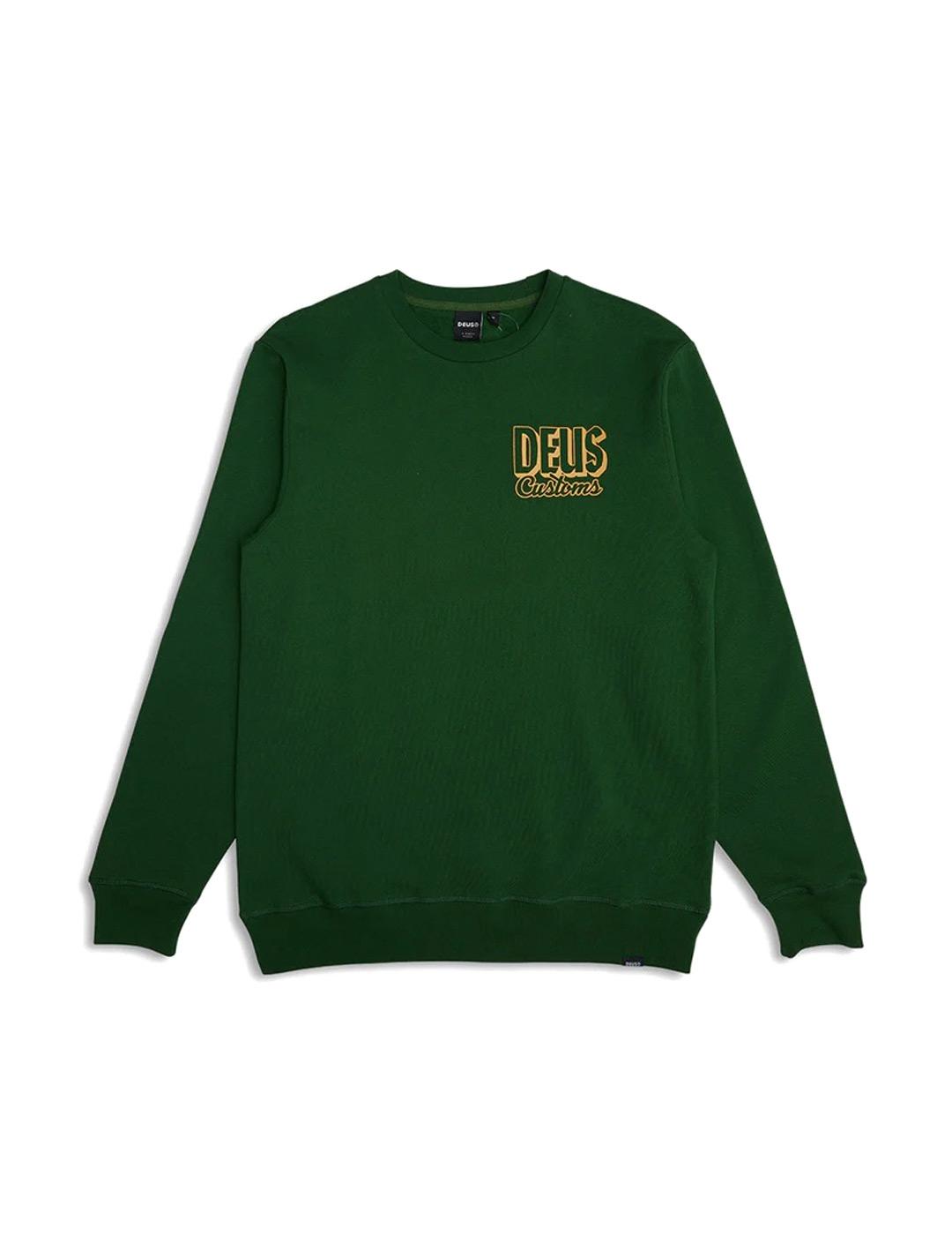 Deus Ex Machina Ever Seen Crew Sudadera Hombre Verde