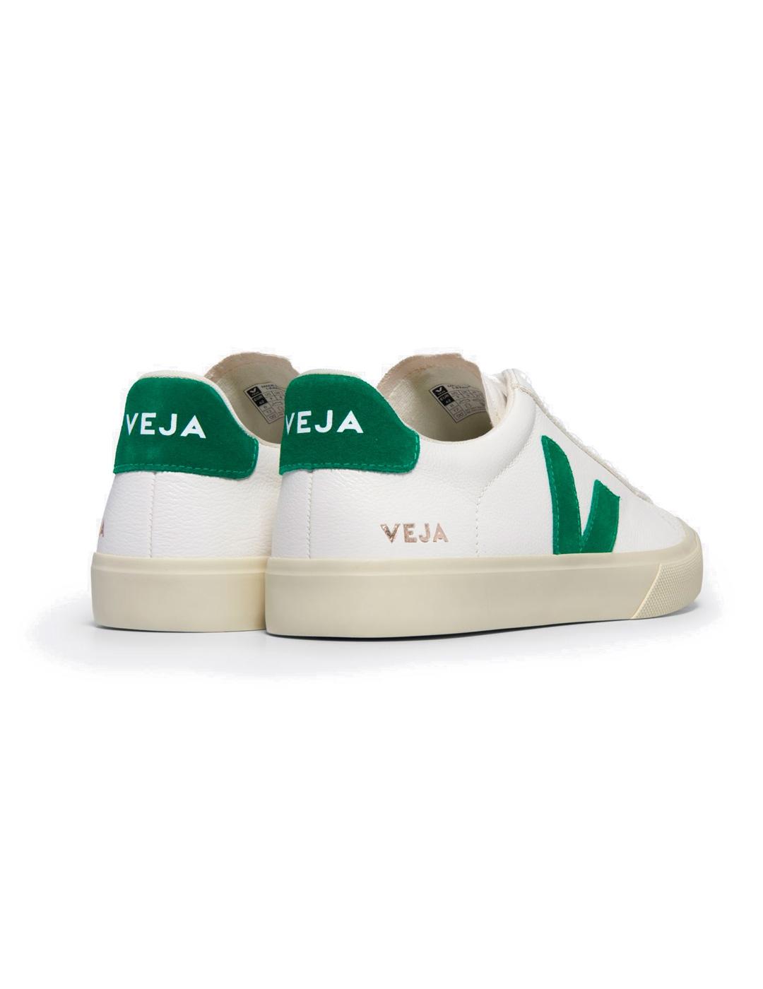 Veja Campo Zapatillas Chromefree Leather White Emeraude