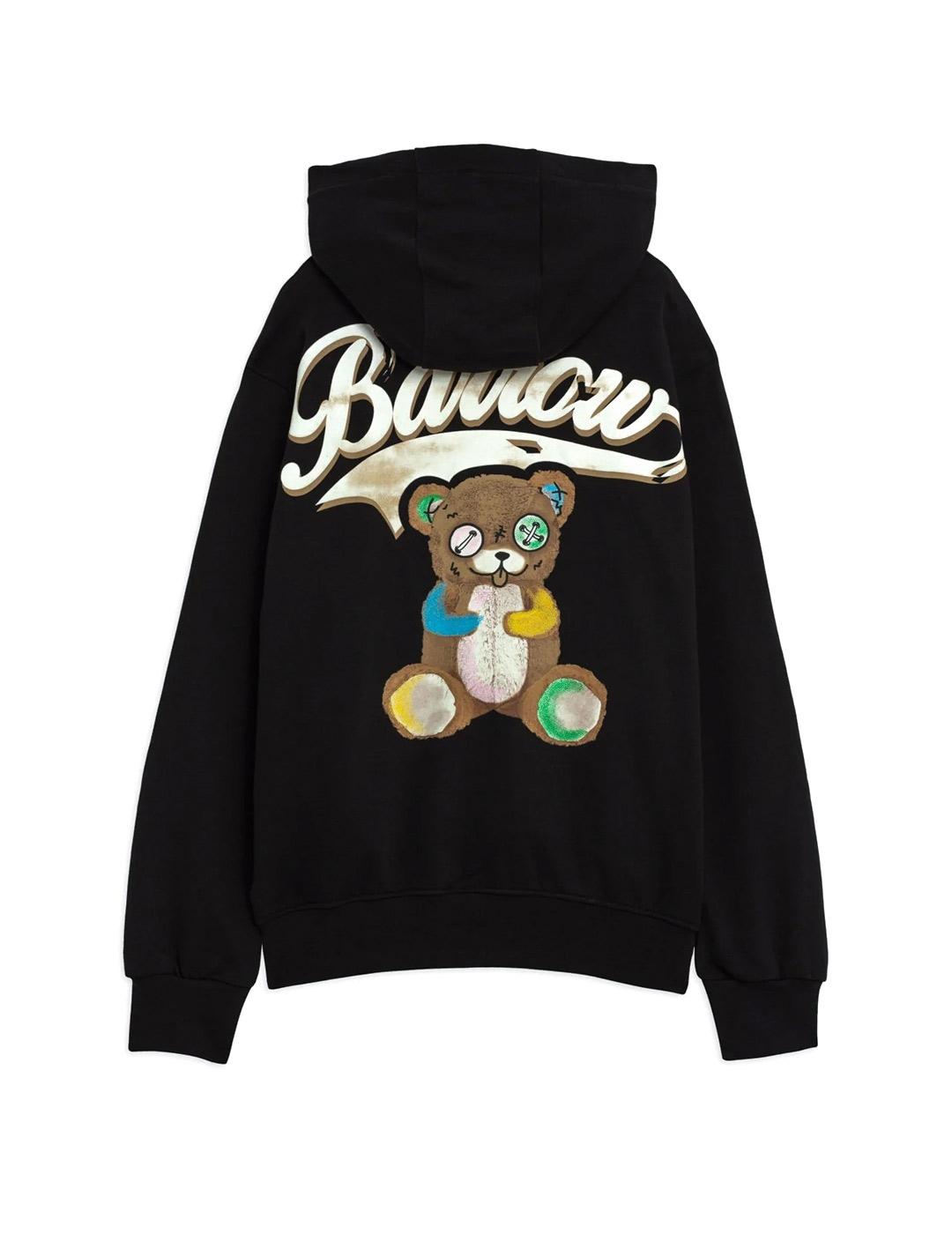 Barrow Sudadera Logo Lavado Oso Hombre Negra