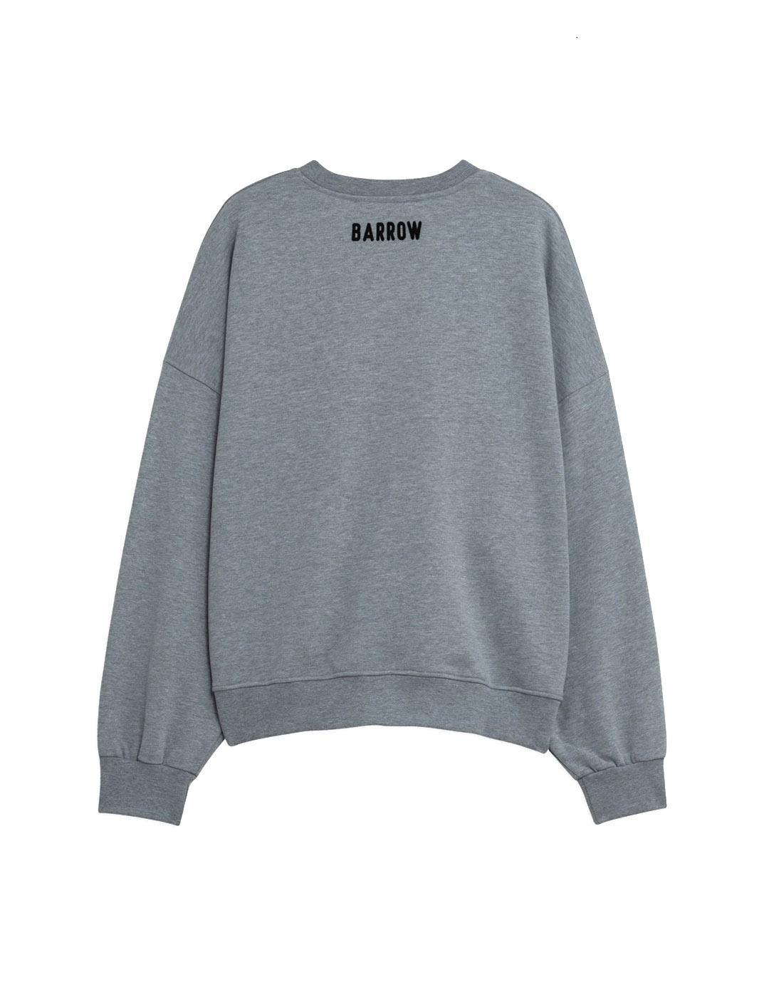 Barrow Sudadera Cuello Redondo Oso Hombre Gris