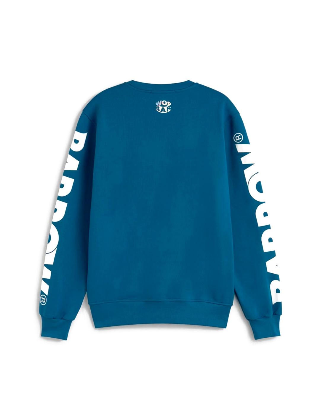 Barrow Sudadera Logotipo Mangas Hombre Azul