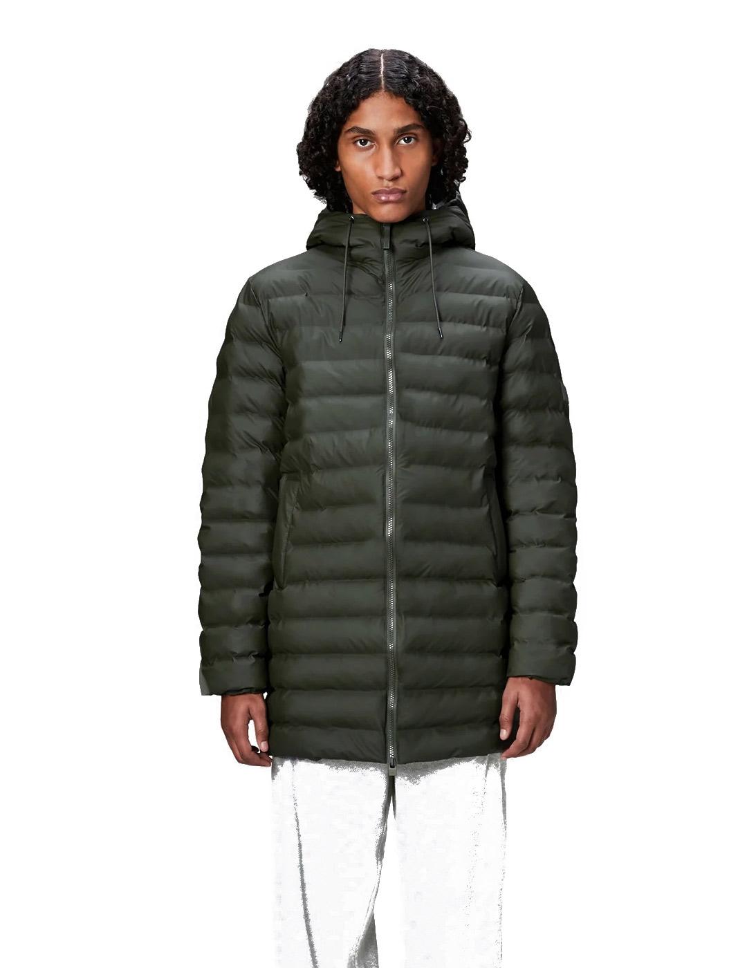 Chaqueta Acolchada Rains Lohja Long Puffer Jacket Verde