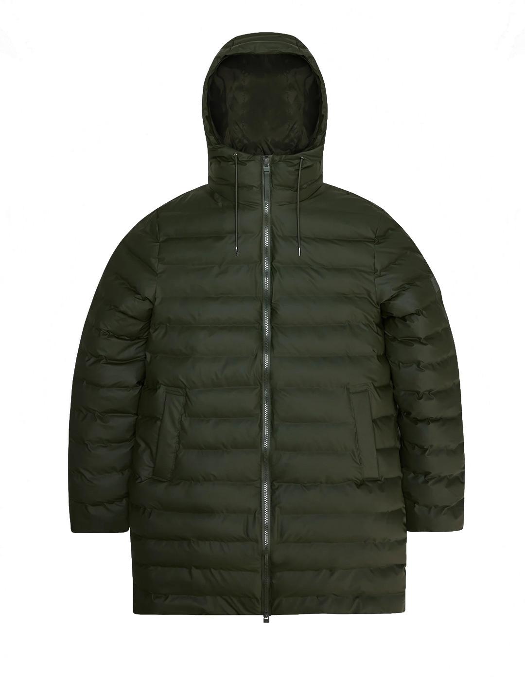 Chaqueta Acolchada Rains Lohja Long Puffer Jacket Verde