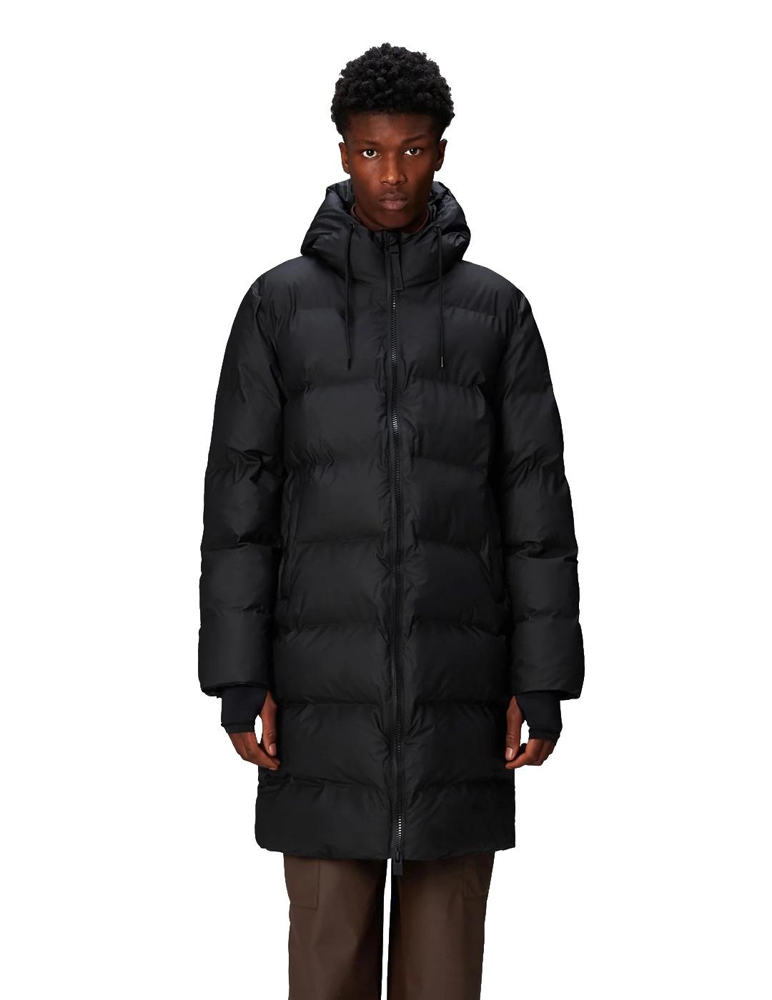 Chaqueta Acolchada Rains Alta Longer Puffer Jacket Negro