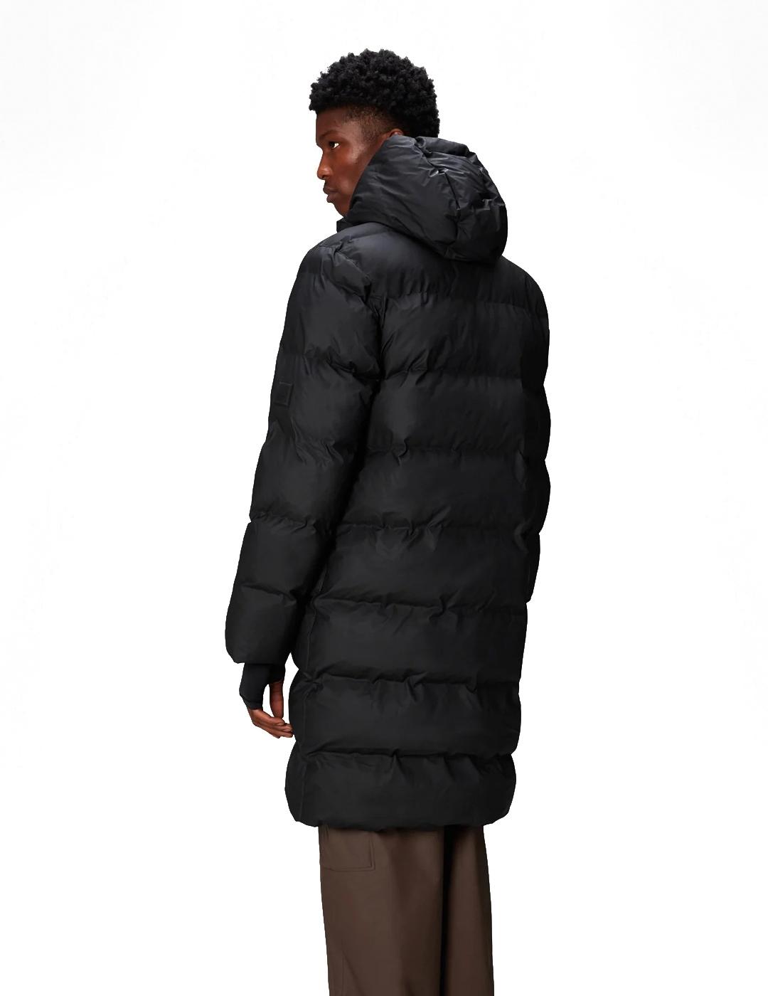 Chaqueta Acolchada Rains Alta Longer Puffer Jacket Negro