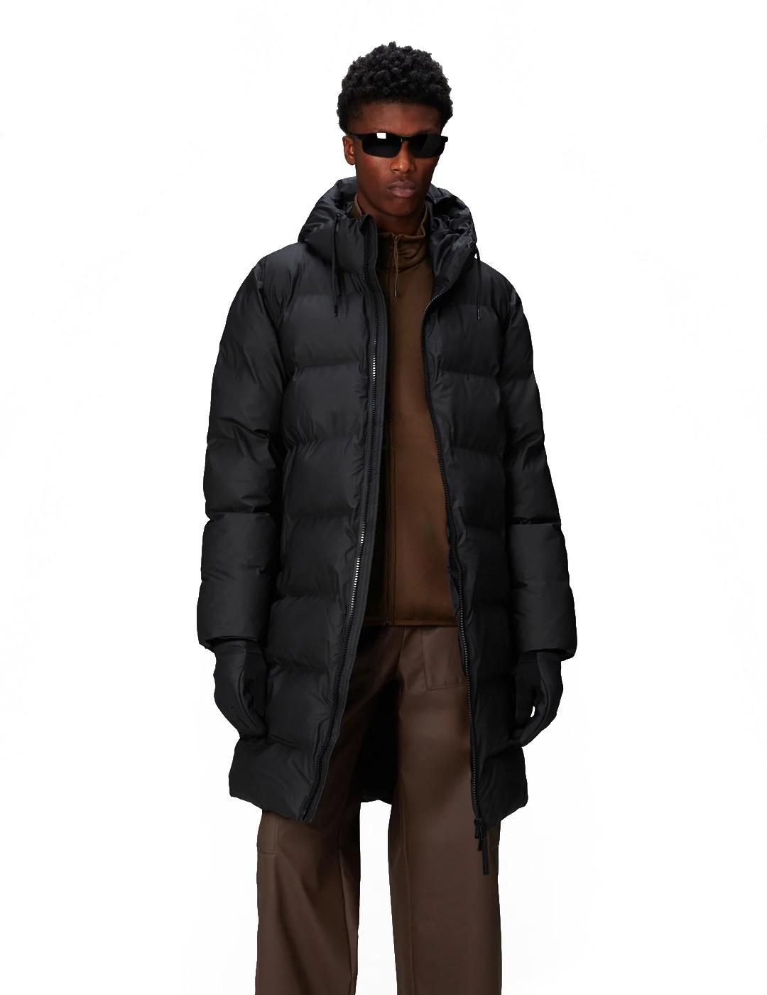 Chaqueta Acolchada Rains Alta Longer Puffer Jacket Negro