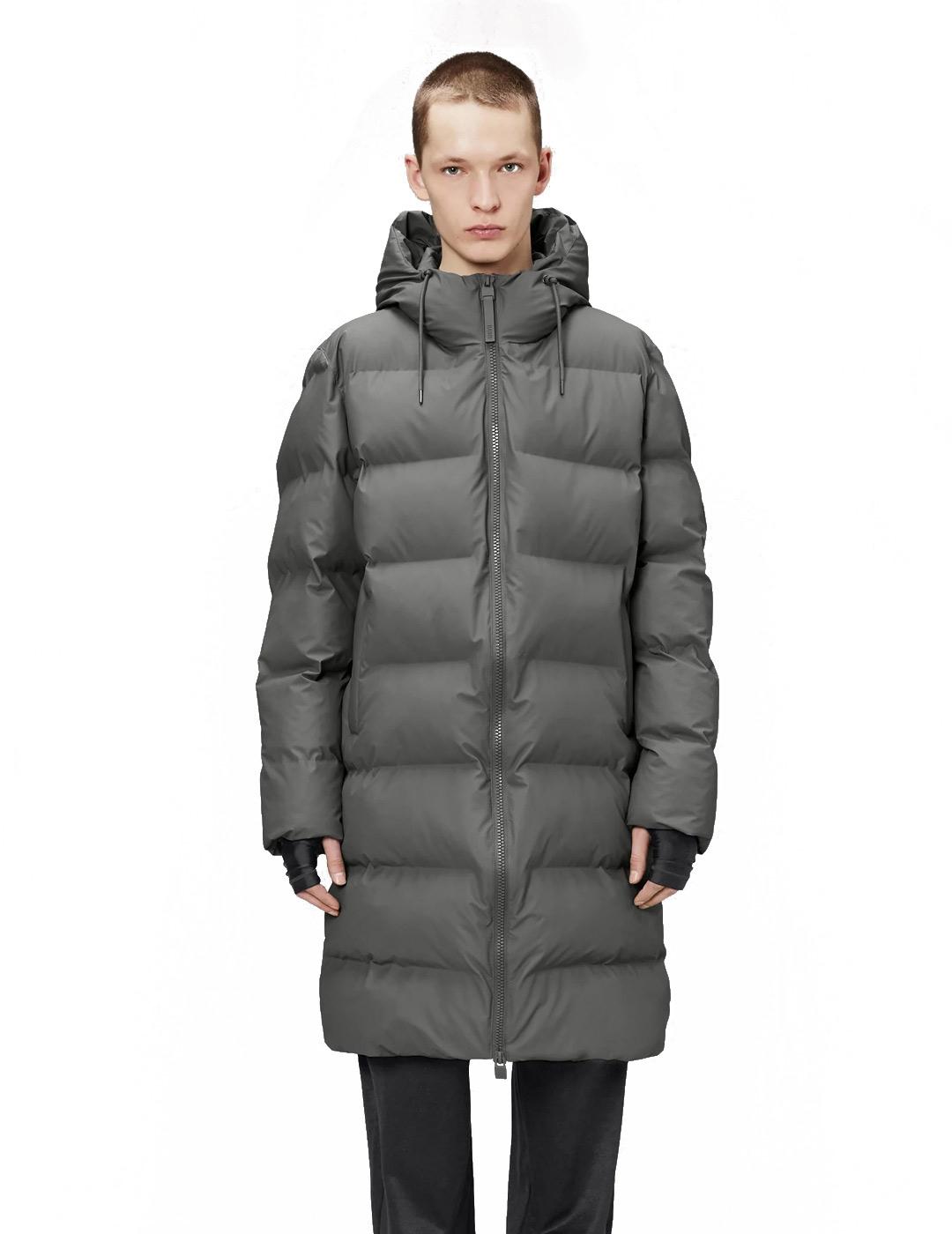 Chaqueta Acolchada Rains Alta Longer Puffer Jacket Negro