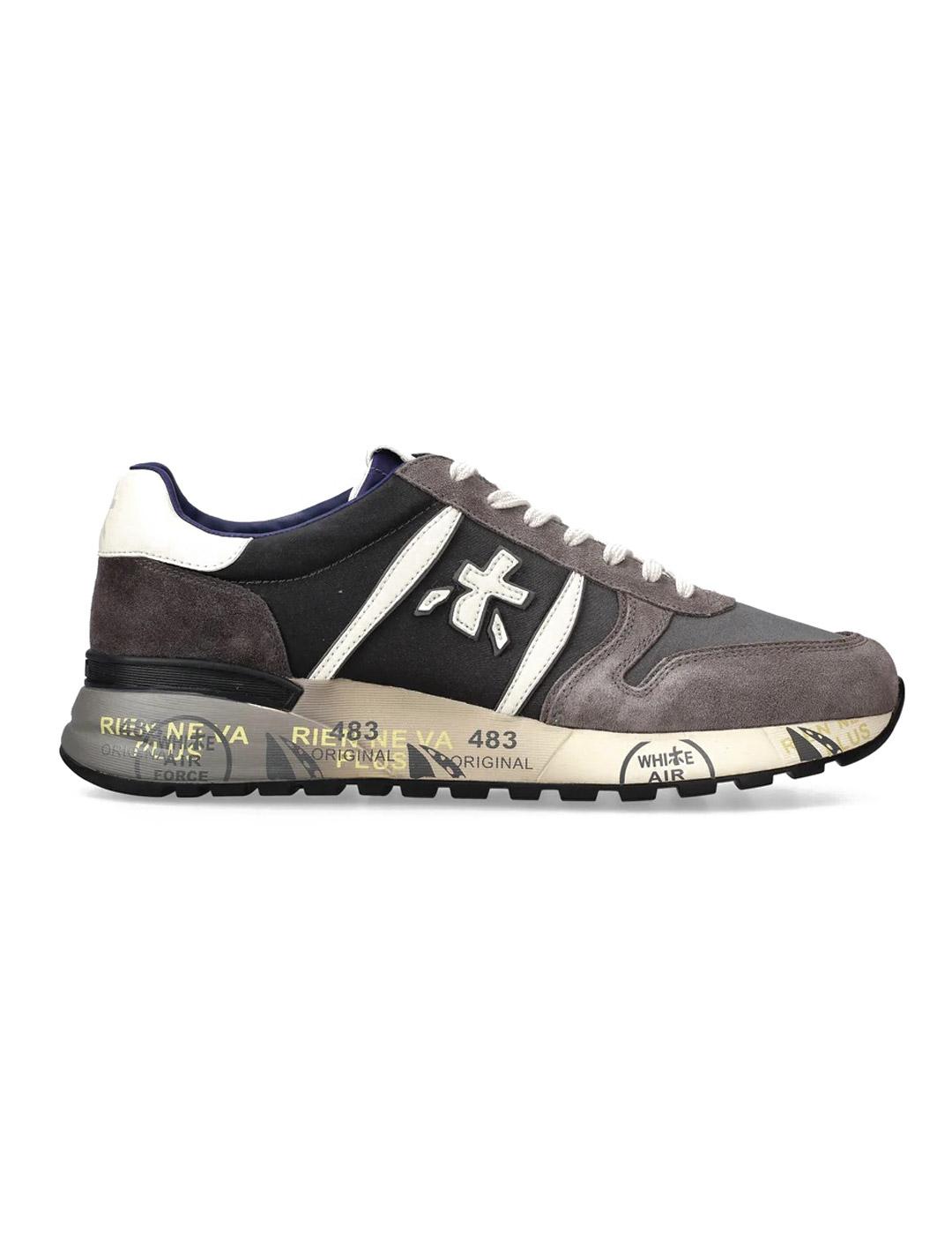 Premiata Lander 6906 Zapatillas Hombre Negro Gris