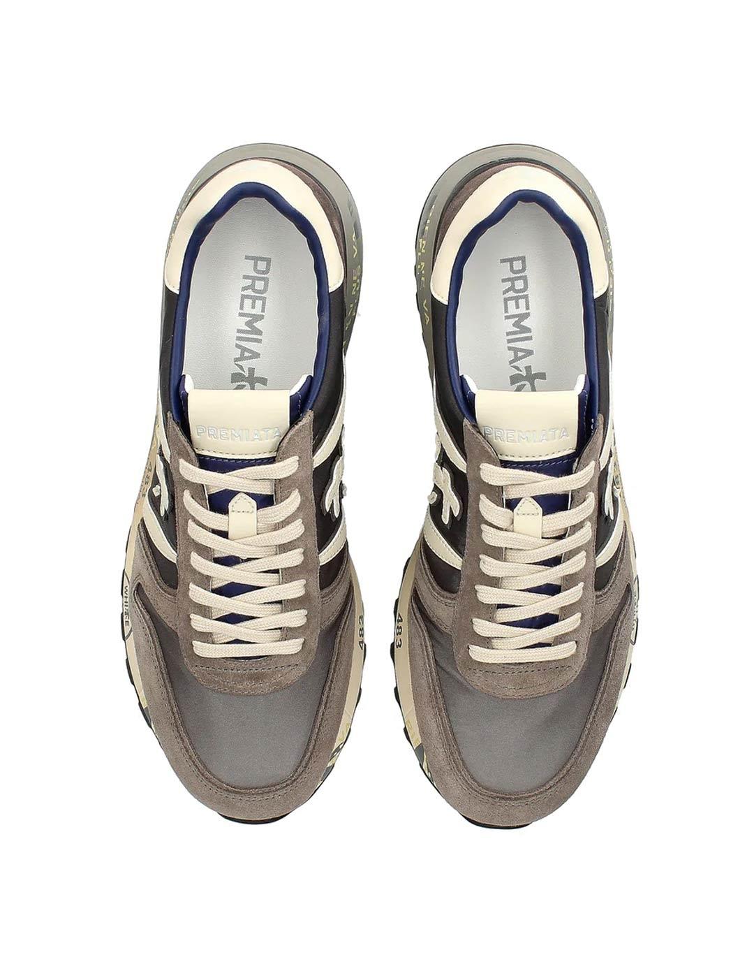 Premiata Lander 6906 Zapatillas Hombre Negro Gris