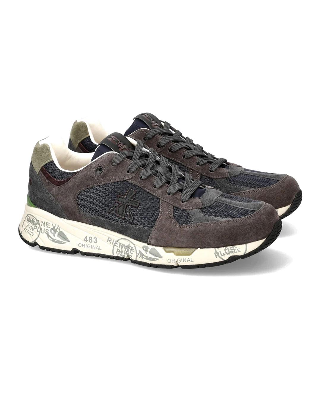 Premiata Mase 6889 Zapatillas Hombre Azul Marino Marrón