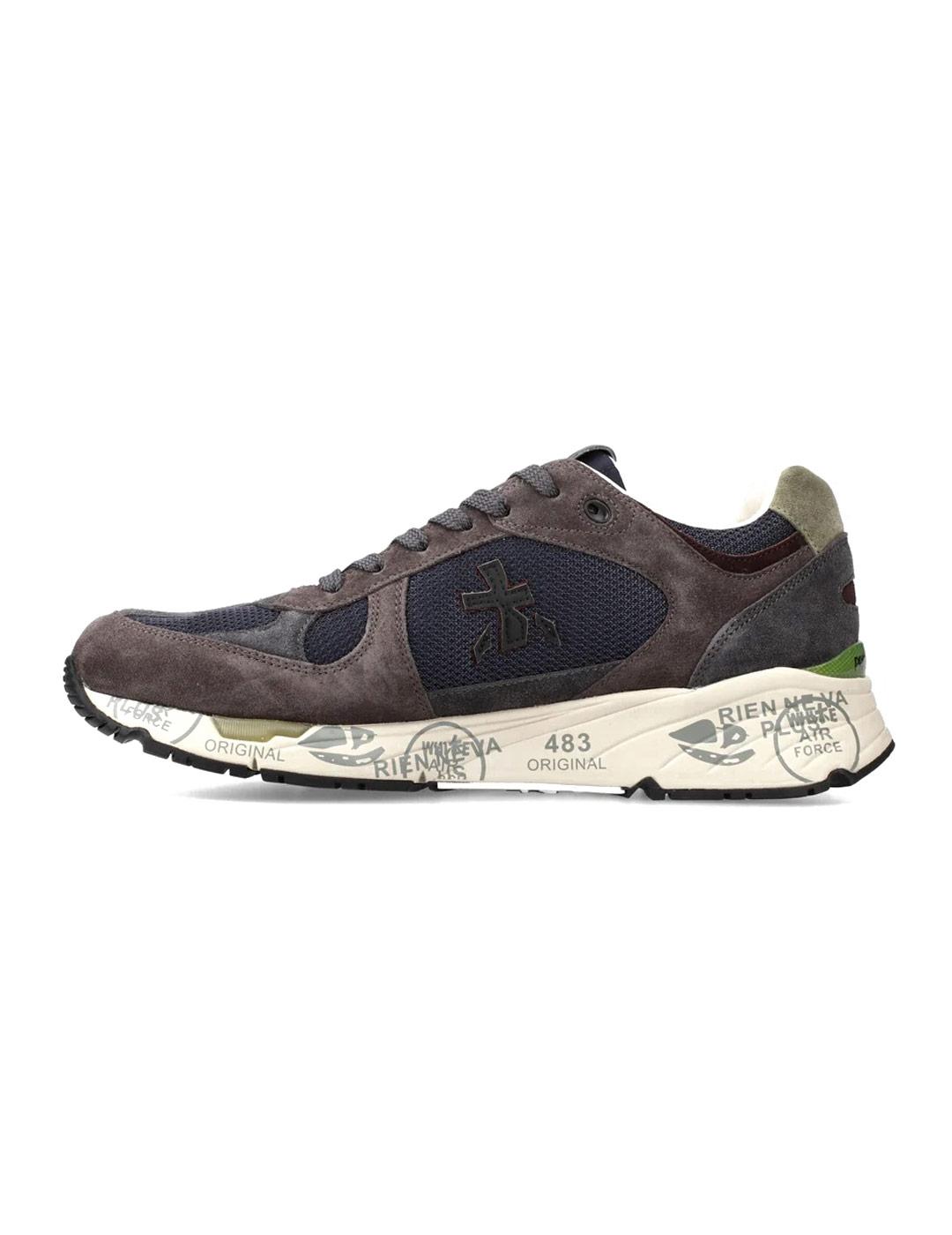 Premiata Mase 6889 Zapatillas Hombre Azul Marino Marrón