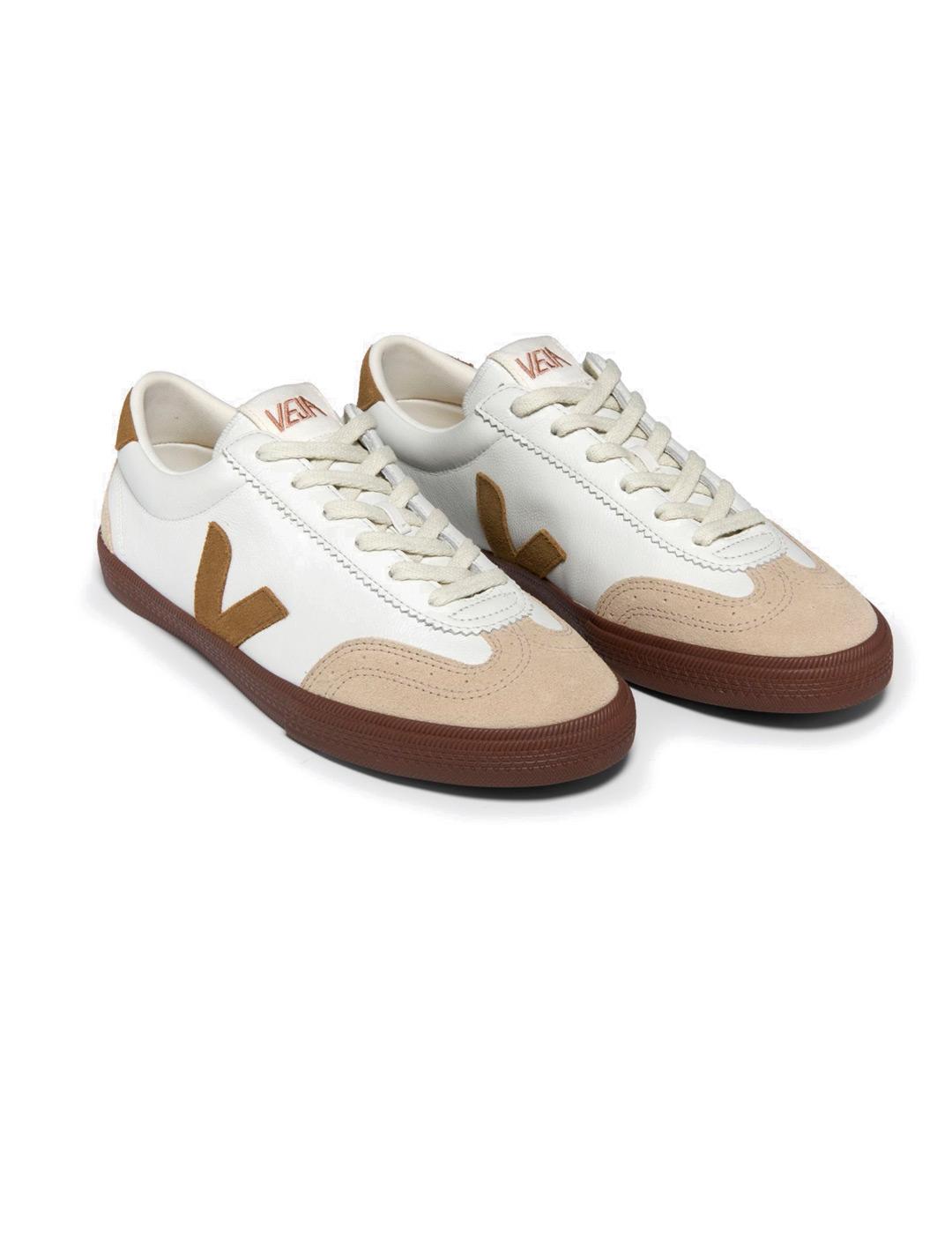 Zapatillas Veja Volley Leather White Tent  Bark